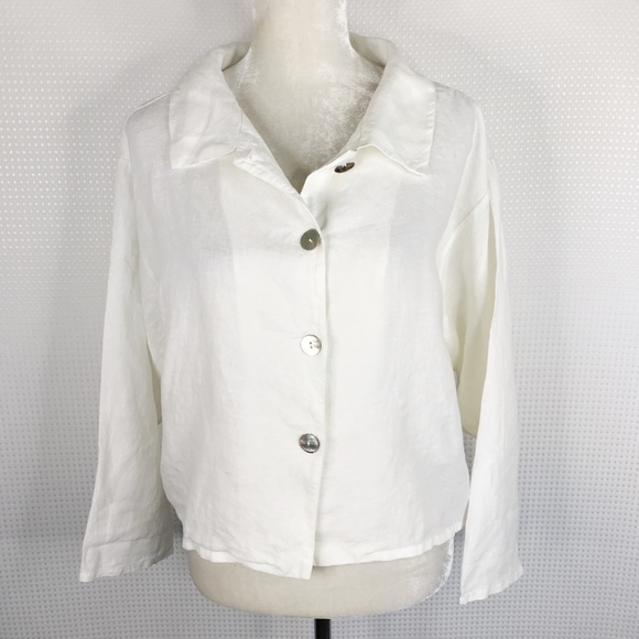 bryn Walker Tops - Bryn Walker Shirt 100% Linen White Long Sleeve S